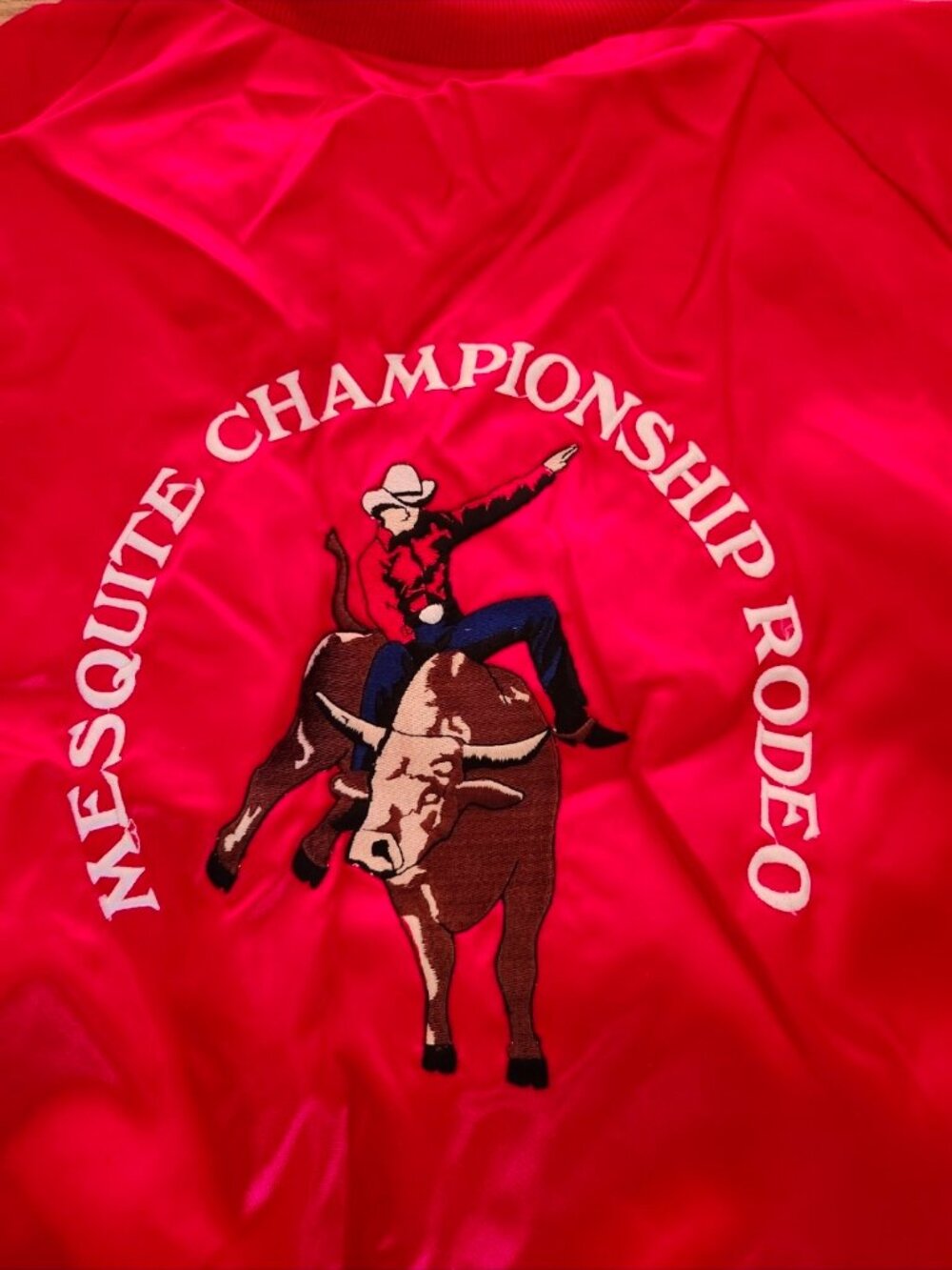 Vintage 80s Mesquite Rodeo Satin Bomber Jacket - Picture 2 of 9